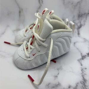 Nike Kids White and Red Sneakers